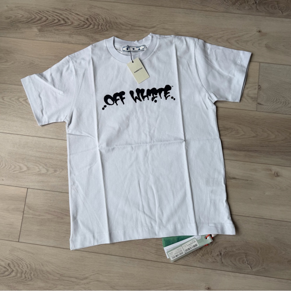 Off-White Neen Graffiti T-Shirt Men’s Small Black NWT Graphic Tee
